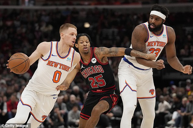 DiVincenzo scored 10 points — his lowest total since Jan. 17 — as the Knicks were defeated