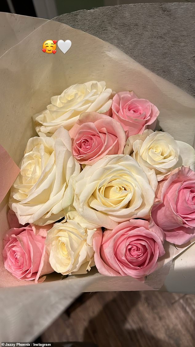 The new couple teased their new relationship in a now-deleted post, after Jazzy took to Instagram on Monday and shared a photo of a bouquet of pink and white flowers