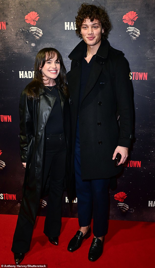 The former couple made their first public appearance together in February at the Hadestown press night at the Lyric Theater in London (pictured)