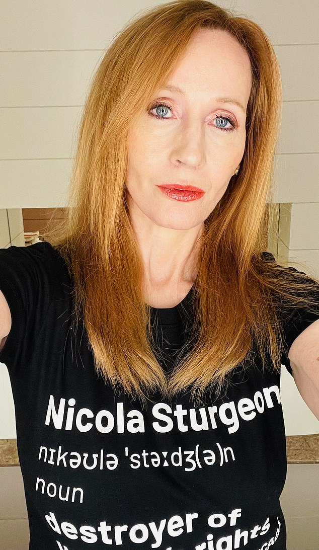 JK Rowling has previously gone to war with the SNP over its stance on transgender people, with Humza Yousaf's predecessor Nicola Sturgeon branded a 'destroyer of women's rights'