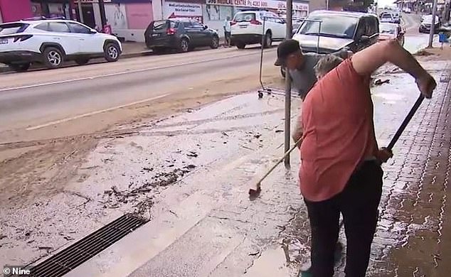 Other communities have begun the grueling clean-up task after Friday's deluge led to flash flooding on NSW's east coast (pictured)