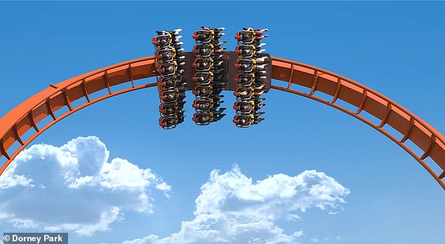 At Pennsylvania's Dorney Park, 'The Iron Menace' will 'leave riders suspended 160 feet in the air before plummeting down 95 degrees beyond vertical'