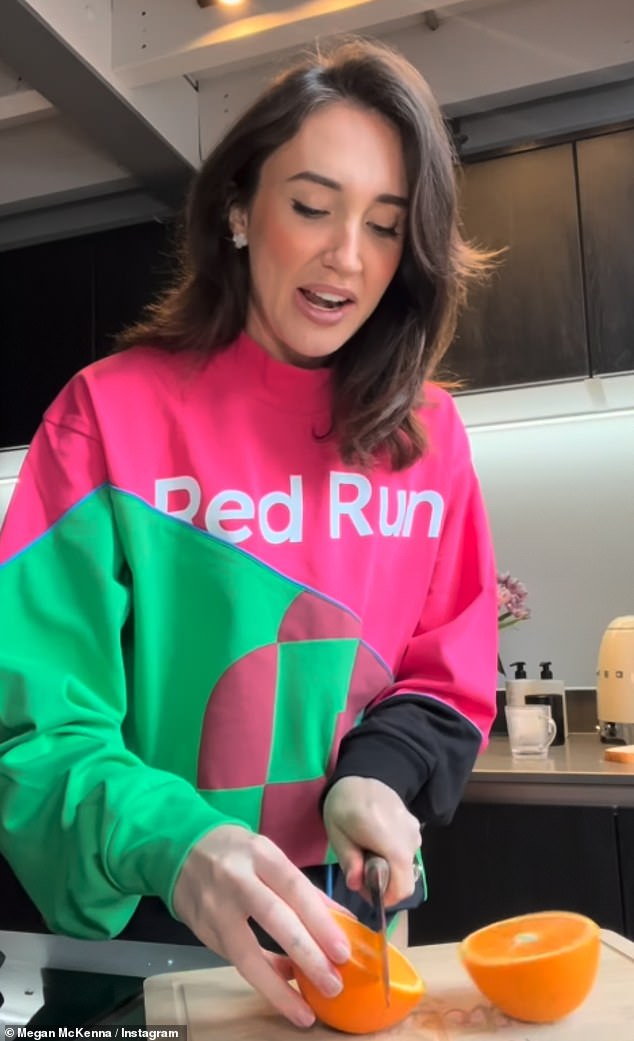 In her latest video, Megan now confirmed she was 13 weeks pregnant and discussed her latest cravings before cooking herself a big breakfast.  She wished she could 