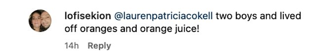 Fans took to the comments section to believe that their craving for oranges meant she was expecting a boy