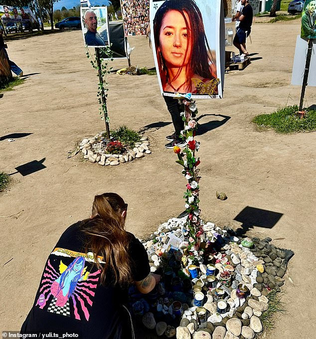 Louk's friend, Yuli Tsinker, pictured at Louk's memorial service at the SuperNova festival