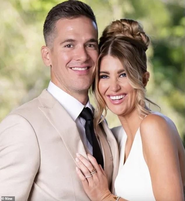 Ellie and Jono are still going through a tough time thanks to their cheating scandal.  Tensions came to a head when Lauren Dunn (right) confronted husband Jono about texting fellow bride Ellie