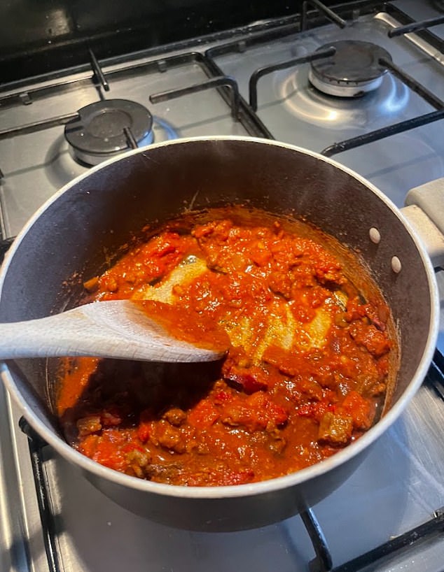 STOCKED claims their offering tastes 'just like the real thing' - and they're absolutely right.  In the photo, Elmira is busy preparing the minced meat