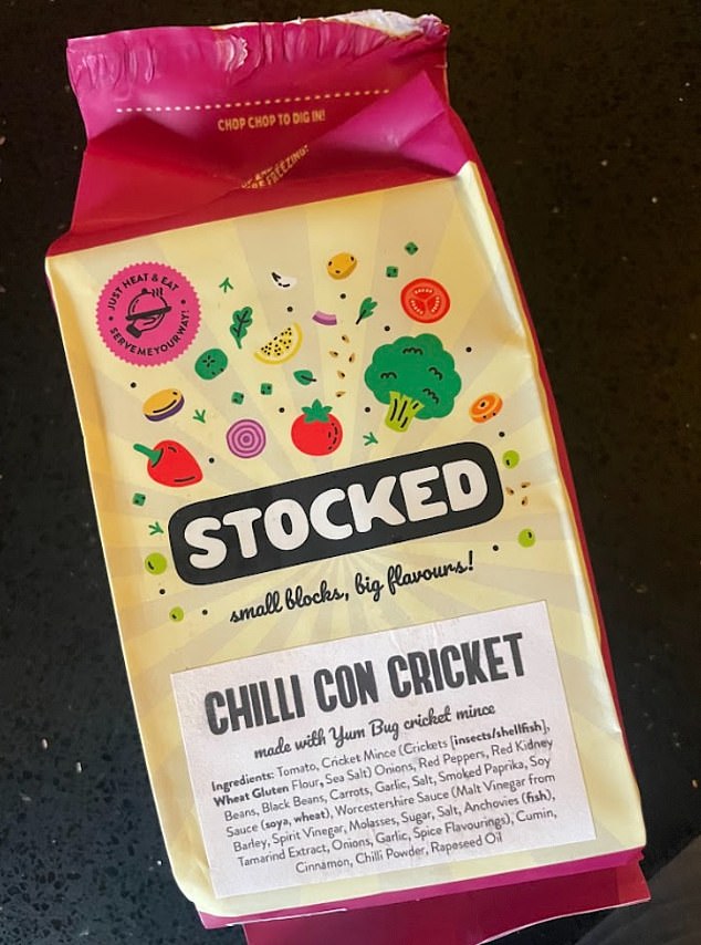 The ingredients list describes the curious mix as 'Cricket Mix (crickets/shellfish)' - but if there was any crustacean or shellfish in the mix, it was completely undetectable to the tongue