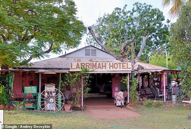 The retired livestock farmer was last seen leaving the local hotel (pictured) and riding off at dusk on his red quad bike, with his dog Kellie