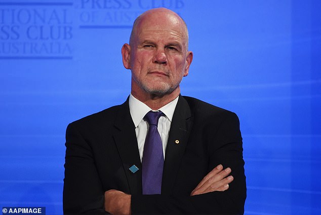 Ms Mostyn praised the work of former Australian Republic Movement chairman Peter FitzSimmons (pictured), who was at the helm of the organization from 2015 to 2022.