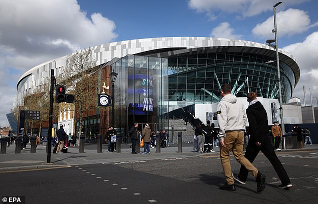 Police and paramedics were called to Northumberland Park on the edge of the Tottenham Hotspur Stadium early on Sunday morning.  The photo shows today's scene