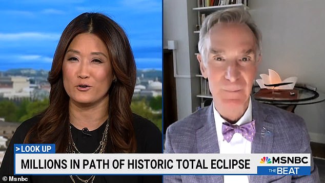 Scientist Bill Nye called the solar eclipse a 'swath of darkness' that is a 'spectacular thing'