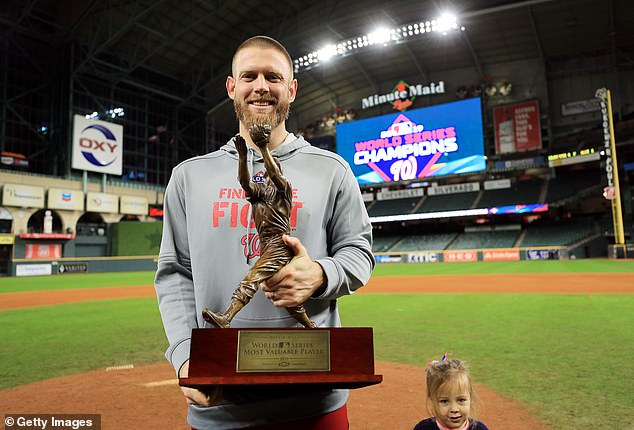 Strasburg was named World Series MVP in 2019 when the Nationals defeated the Astros