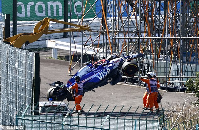 Ricciardo had to watch as teammate Yuki Tsunoda scored points