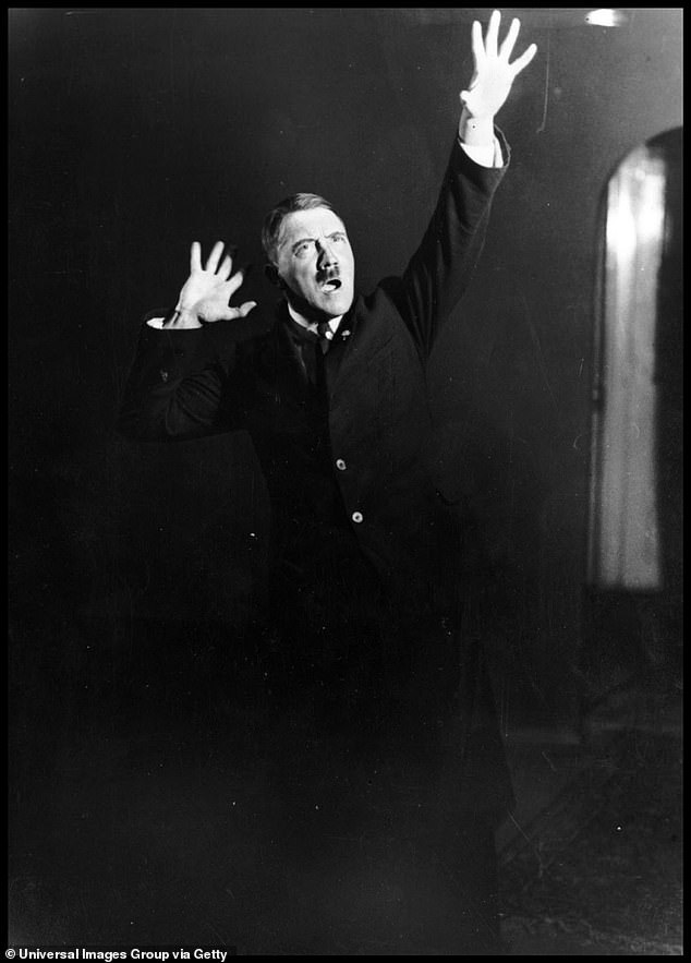 Hitler imagined himself rehearsing a speech in front of a mirror in 1933