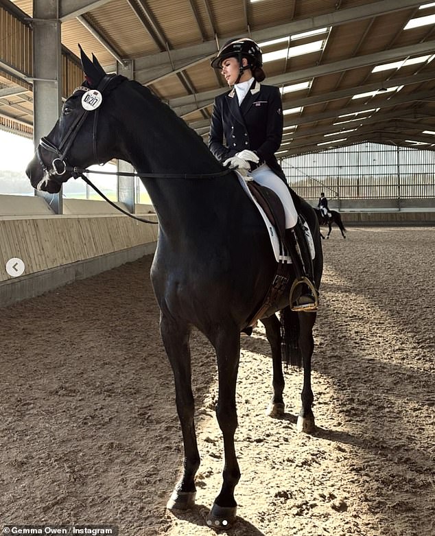 Gemma is also an accomplished dressage rider and inherited her love of equestrian sports from her footballer father and mother, Louise Bonsall.