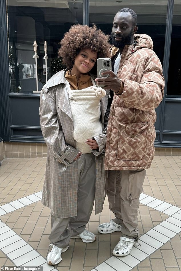 The It Takes Two presenter, 36, welcomed her daughter Nova with husband Marcel Badiane-Robin last month after a dramatic birth (pictured together)