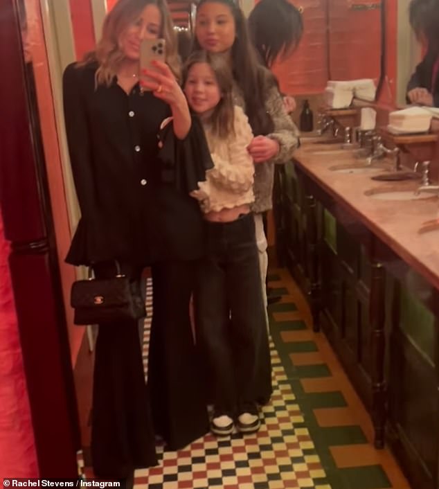 The S Club singer, 45, was bursting with pride as she posted a slew of videos of Millie, 10, and Amelie, 13 (pictured together in December) on her Instagram Stories