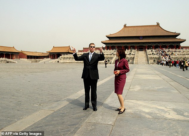 Prince Andrew spoke to his Chinese guide in Beijing in 2004 during a six-day trip when he was Britain's international trade and investment representative