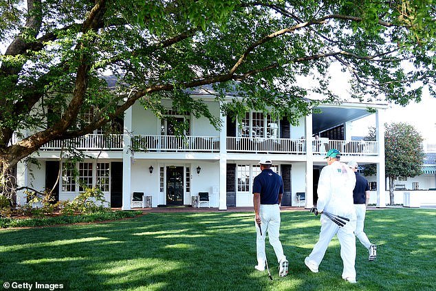 the five-time Augusta National winner headed to the famous white clubhouse after practice