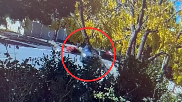 The CCTV footage shows a car – believed to be the Audi – driving into a nearby street around the time of the alleged incident