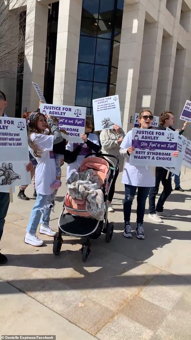 They all came out in support of the family's fight to change the laws currently in effect in the state of Utah, producing signs proclaiming 