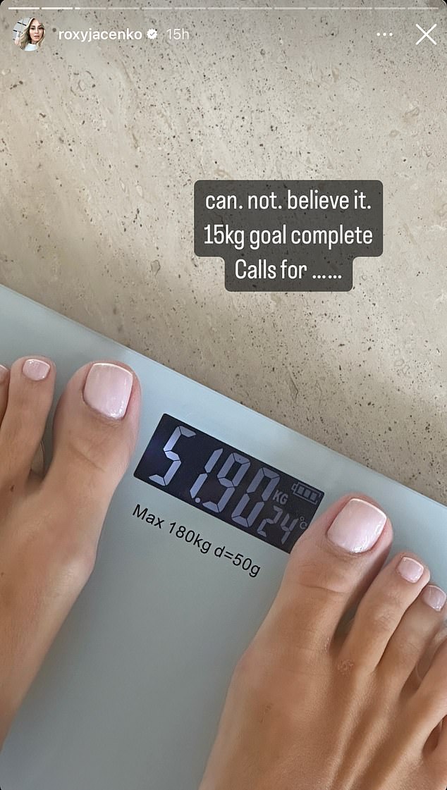 In an Instagram Story, Sweaty Betty's former owner showed off a photo of her scale, which shows her current weight of 51.9kg.