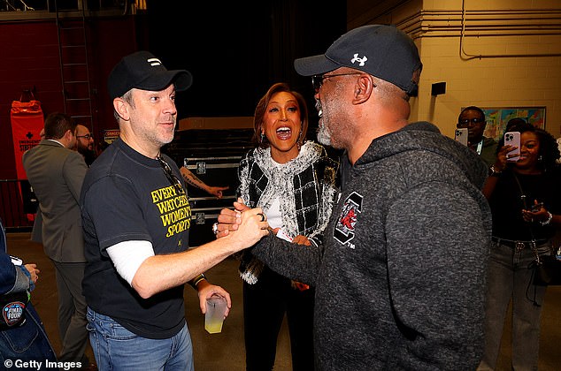 Rucker, Sudeikis and Roberts were all backstage at the Rocket Mortgage FieldHouse