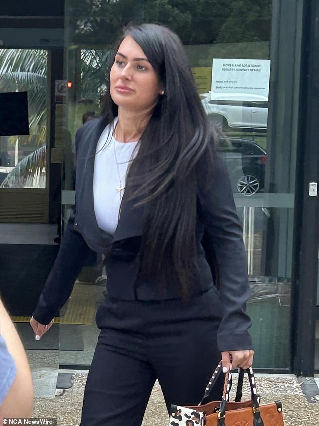 Del Busso (pictured leaving a Sydney court) was sentenced to 20 months in prison