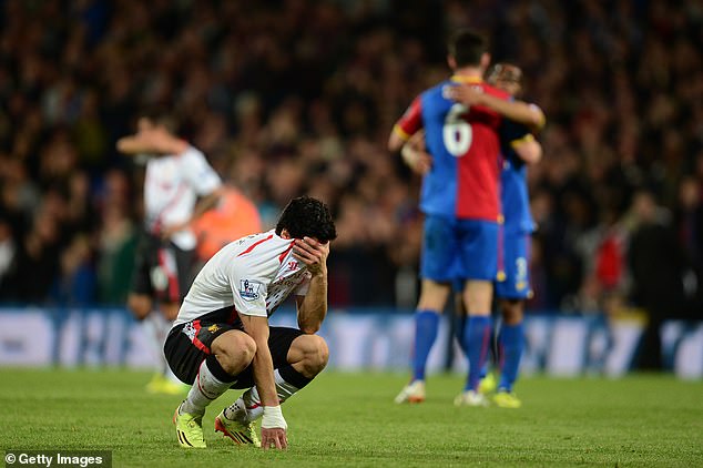 Luis Suarez was left in tears after Liverpool drew 3-3 with Crystal Palace in a match that saw the Reds chase Manchester City's superior goal advantage in the 2013/14 title race