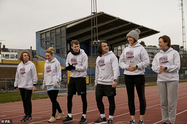 In 2019, Emma joined Barbara's husband Scott Mitchel and co-stars to run the London Marathon to raise money for Dementia Revolution.  (left to right) Jane Slaughter, Kellie Shirley, Jamie Borthwick, Scott Mitchell, Emma Barton and Tanya Franks