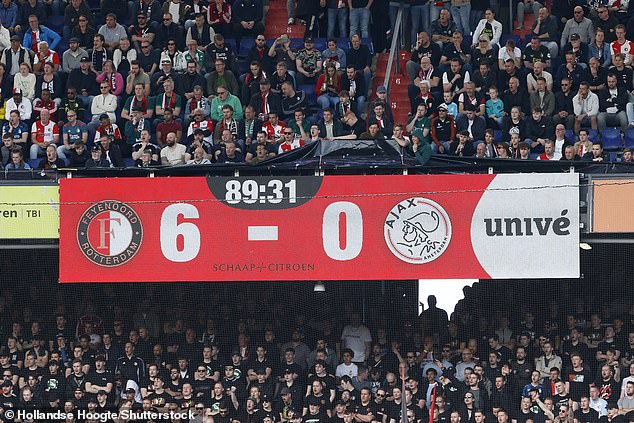 Ajax's loss in De Kuip was the biggest in that match and the worst since the creation of the Eredivisie