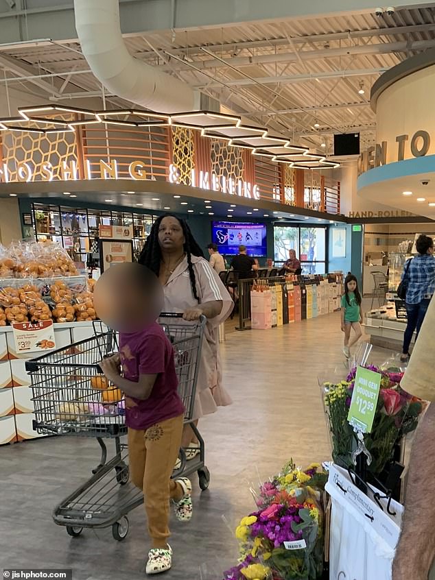 Exclusive photos from DailyMail.com show the 40-year-old activist shopping at luxury supermarket Gelson's last Wednesday