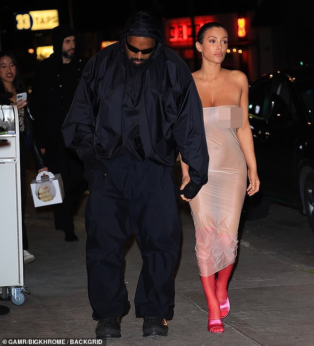 Bianca looked solemn as she walked alongside her husband - amid a new lawsuit against the rapper by an ex-employee of his now-defunct Donda Academy