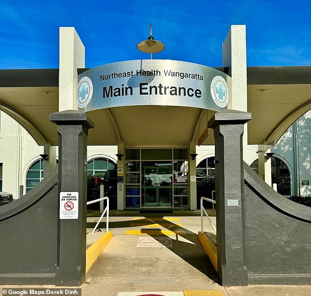 The Souvatzis told the inquest that staff at Northeast Health Wangaratta Hospital (pictured) showed 'disorganization and panic'.  A hospital representative apologized to the family on Monday