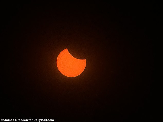 DALLAS, TEXAS: Partial solar eclipse visible from the Dallas Zoo