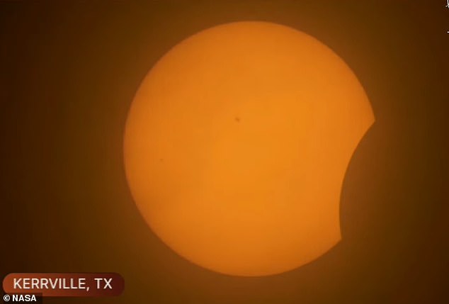 KERRVILLE, TEXAS: A partial solar eclipse can be seen across the United States in Texas