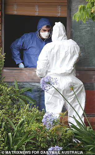 Forensic police at the crime scene in Cranebrook in Sydney's west after Dannielle's body was found