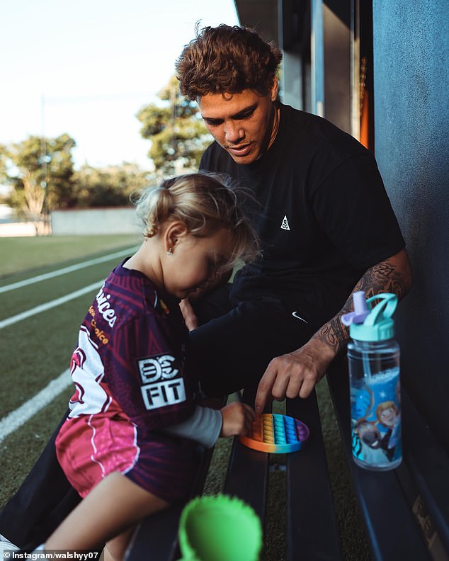 The footy star has shared photos of herself and daughter Leila painting their nails together