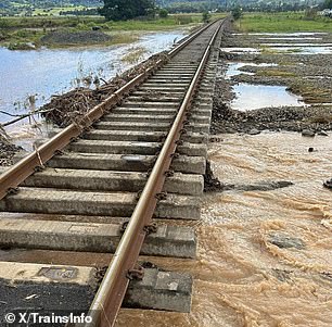 Other parts of the lines were severely damaged by the floods