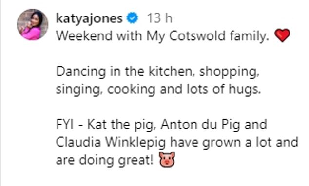 1712652349 615 Strictlys Katya Jones spends the weekend with former partner Tony