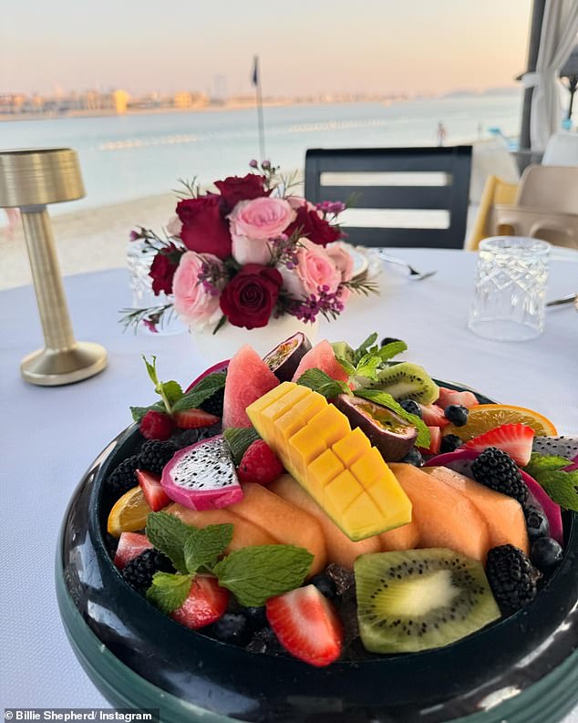 Billie posted a photo of a delicious looking fruit bowl