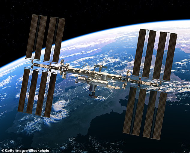 The International Space Station is a large spacecraft in orbit around Earth, currently occupied by seven people