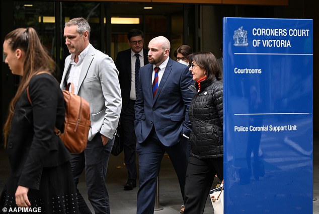 Doctor Paul Nicholas Bumford (pictured leaving the inquest into Noah Souvatzis' death on Tuesday) told the coroner in retrospect he wished he had consulted a doctor with more experience.