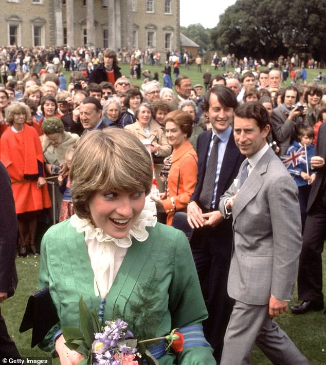 Prince Charles and Lady Diana Spencer looking delighted are pictured at Broadlands shortly after their engagement in March 1981