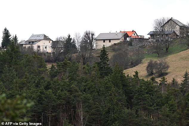 This photo shows a general view of the Alpine hamlet of Le Haut-Vernet on March 31, 2024