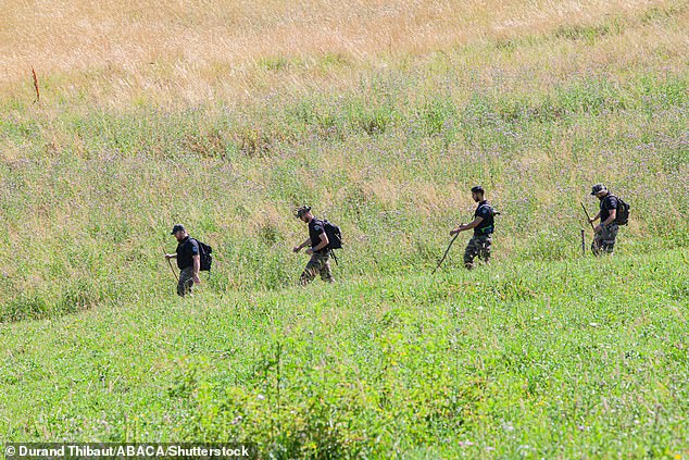 Gendarmes painstakingly searched the outskirts of the village of Vernet last July