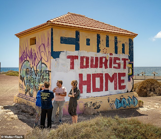 In recent weeks, a wave of new anti-tourism graffiti has emerged near resorts in Tenerife, with messages such as 'tourists go home' and 'too many guiris'.