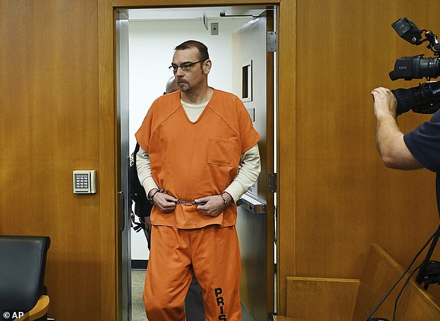 James Crumbley seen during his trial, which was held separately from his estranged wife's trial, on February 21, 2024. As he now faces sentencing, prosecutors have cited him for committing 