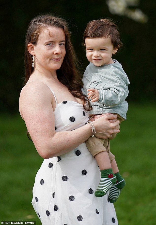 The caterer says she is also being judged for breastfeeding Arthane (pictured) in public